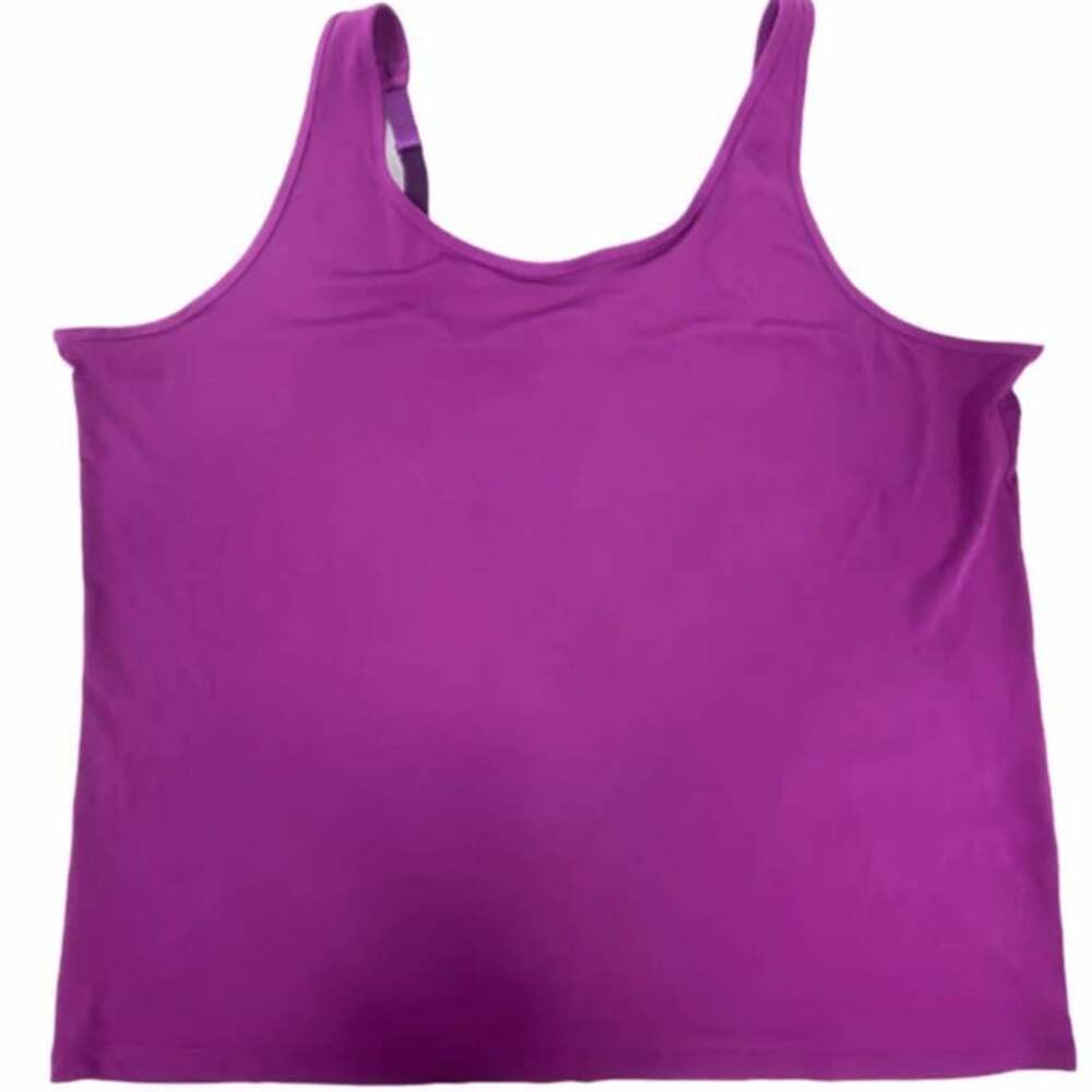 Notations Eggplant Purple Stretchy Adjustable Camisole Cami Top Plus Size 1X